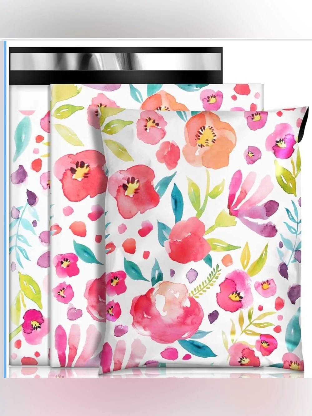 Polymailers: (15) Floral 14.5x19
